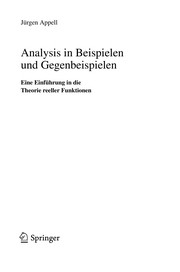 Cover of: Analysis in Beispielen und Gegenbeispielen by Ju rgen Appell