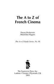 Cover of: The A to Z of French cinema by Dayna Oscherwitz