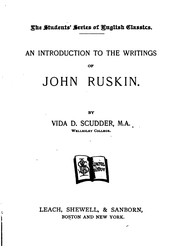 Cover of: An introduction to the writings of John Ruskin