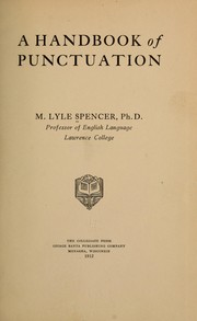 Cover of: A handbook of punctuation