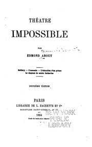 Cover of: Théâtre impossible by Edmond About