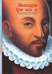 Cover of: Montaigne by Jean Yves Pouilloux