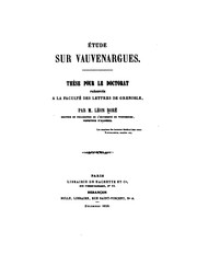 Cover of: Étude sur Vauvenargues by Léon Boré