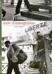 Cover of: France, terre d'immigration