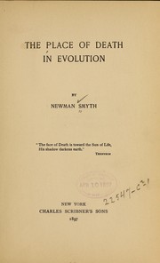 Cover of: The place of death in evolution