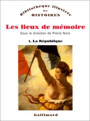 Cover of: Les Lieux de mémoire