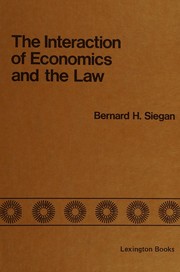 Cover of: The Interaction of economics and the law