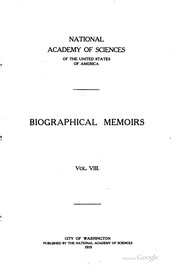 Cover of: Biographical memoirs