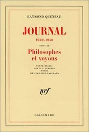 Cover of: Journal 1939-1940 ; suivi de, Philosophes et voyous