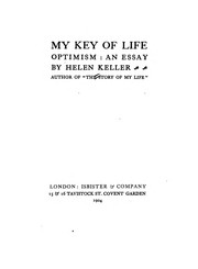 Cover of: My Key of Life: Optimism by Helen Keller