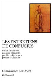 Cover of: Les entretiens by Confucius