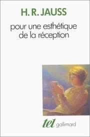 Cover of: Pour une esthétique de la réception by Hans Robert Jauss