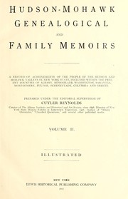 Cover of: Hudson-Mohawk genealogical and family memoirs by Reynolds, Cuyler