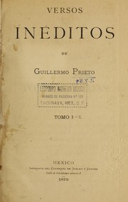Cover of: Versos inéditos by Prieto, Guillermo