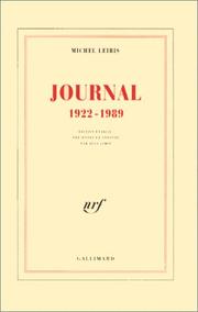 Cover of: Journal, 1922-1989 by Leiris, Michel