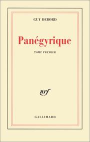 Cover of: Panegyrique