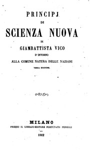 Principj di scienza nuova: d' intorno alla comune natura delle nacioni by Giambattista Vico