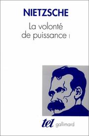 Cover of: La volonté de puissance