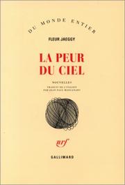 Cover of: La Peur du ciel by Fleur Jaeggy