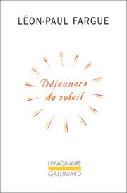 Cover of: Déjeuners de soleil