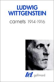 Cover of: Carnets, 1914-1916 by Ludwig Wittgenstein, Gilles-Gaston Granger