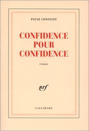Cover of: Confidence Pour Confidence by Benjamin Constant