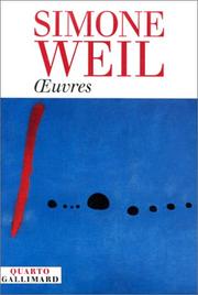 Cover of: Oeuvres by Simone Weil