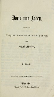 Cover of: Dörfe und Leben by August Schrader