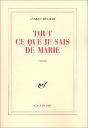 Cover of: Tout ce que je sais de Marie