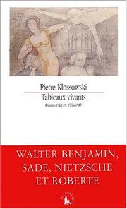 Cover of: Tableaux vivants  by Pierre Klossowski