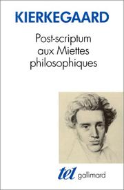 Cover of: Post-scriptum aux miettes philosophiques