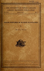 Cover of: Inglis Fletcher of Bandon Plantation. by Walser, Richard Gaither