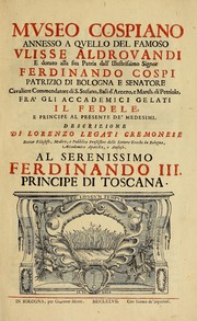 Cover of: Mvseo Cospiano by Lorenzo Legati