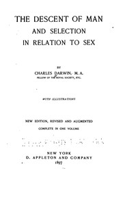 Cover of: The Descent of Man and Selection in Relation to Sex by Charles Darwin