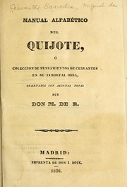Manual alfabético del Quijote by Miguel de Cervantes Saavedra