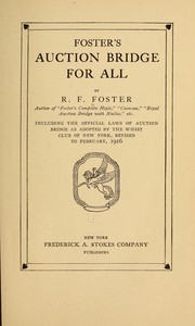 Cover of: Foster's auction bridge for all