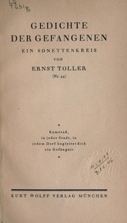 Cover of: Gedichte der Gefangenen by Ernst Toller