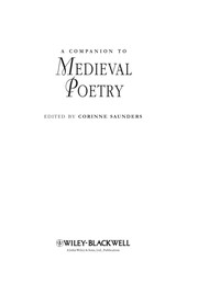 Cover of: A companion to medieval poetry by Corinne J. Saunders