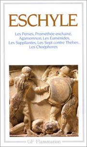 Cover of: Théâtre complet by Eschyle, Aeschylus