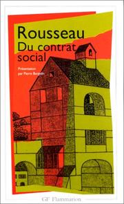 Cover of: Du Contrat Social by Jean-Jacques Rousseau
