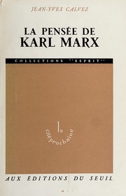 Cover of: La pensée de Karl Marx