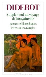 Cover of: Supplément au Voyage de Bougainville / Pensées Philosophiques / Lettre sur les Aveugles