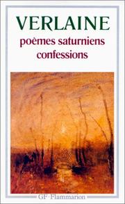Cover of: Poemes Saturniens / Confessions