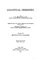 Cover of: Analytical chemistry v.2