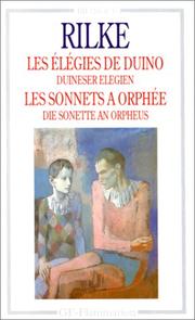 Cover of: Les élégies de Duino by Rainer Maria Rilke