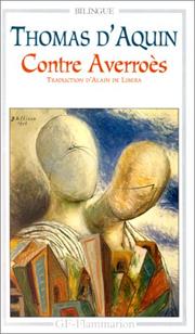 Cover of: Contre Averroès by Thomas Aquinas, Alain de Libera