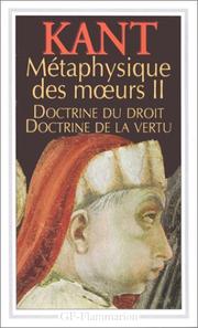 Cover of: Métaphysique des moeurs by Immanuel Kant, Alain Renaut
