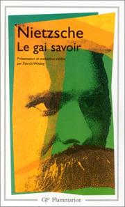 Cover of: Le gai savoir by Friedrich Nietzsche