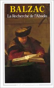 Cover of: La Recherche de l'Absolu by Honoré de Balzac