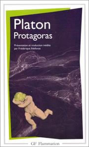 Cover of: Protagoras by Πλάτων, Frédérique Ildefonse